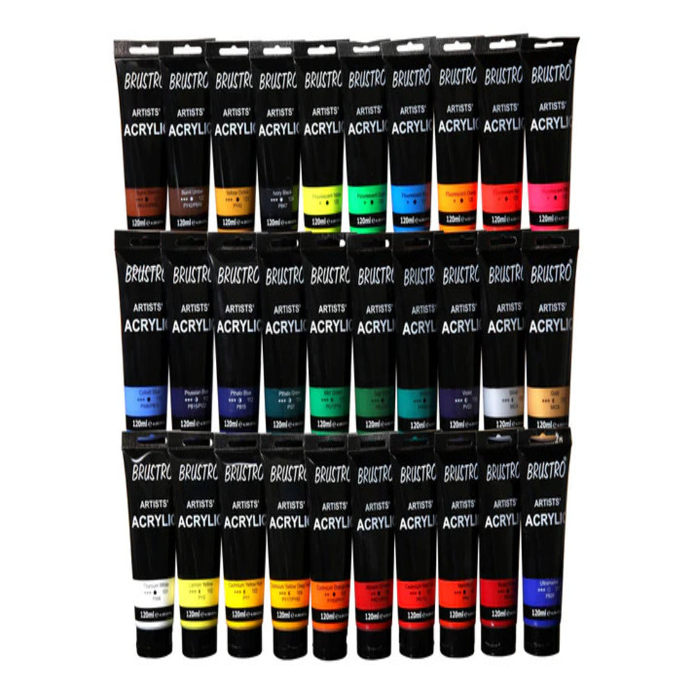 Brustro Acrylic Paint 120ml - Artist Grade Colours - Loose Tubes